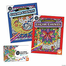 Color by Number Color Counts: Set of 2 with 36 Pencils